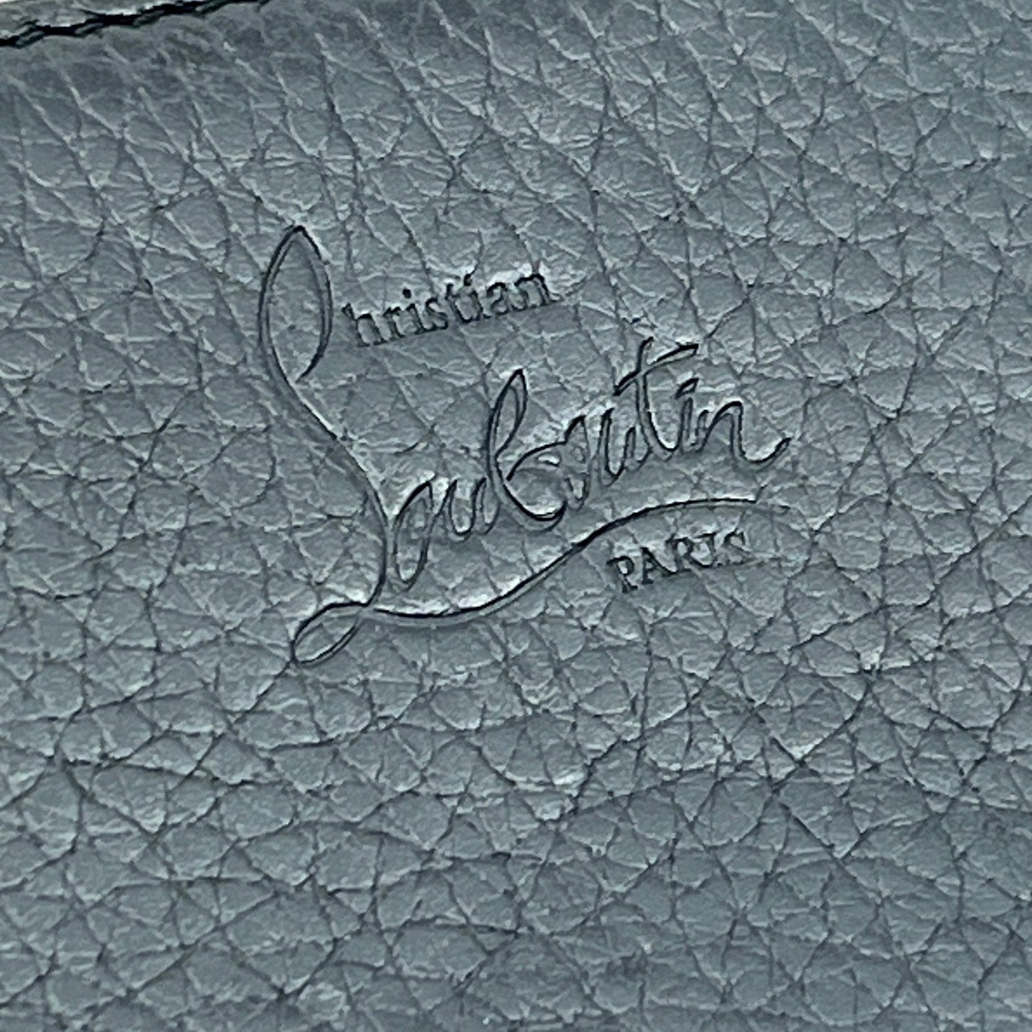 Christian Louboutin Panettone Black Leather Zip Wallet w/ Spikes Box Dust Bag