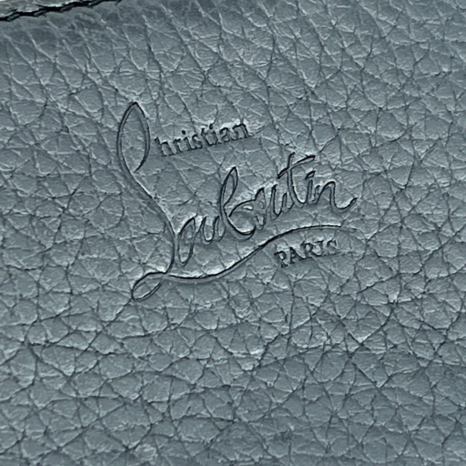 Christian Louboutin Panettone Black Leather Zip Wallet w/ Spikes Box Dust Bag