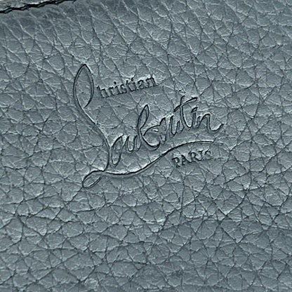 Christian Louboutin Panettone Black Leather Zip Wallet w/ Spikes Box Dust Bag