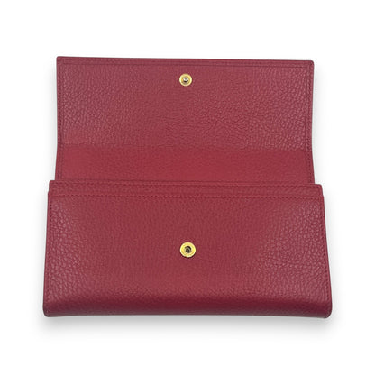 Gucci GG Marmont Continental Wallet in Red Leather