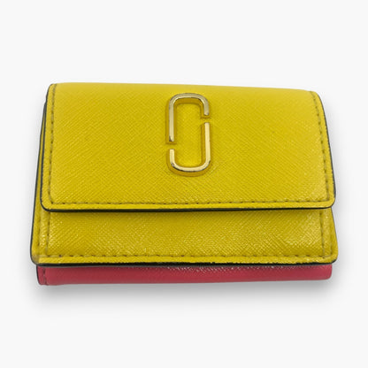Marc Jacobs Wallet M0013597 Pink Yellow Leather Trifold
