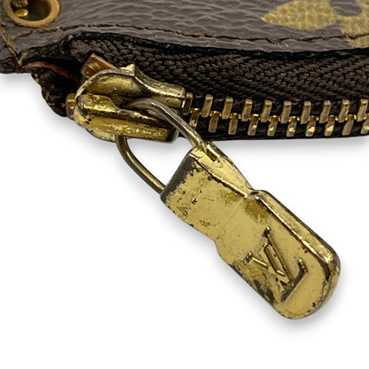 Louis Vuitton Monogram Pochette Cles Vintage Coin Pouch with Large LV Logo