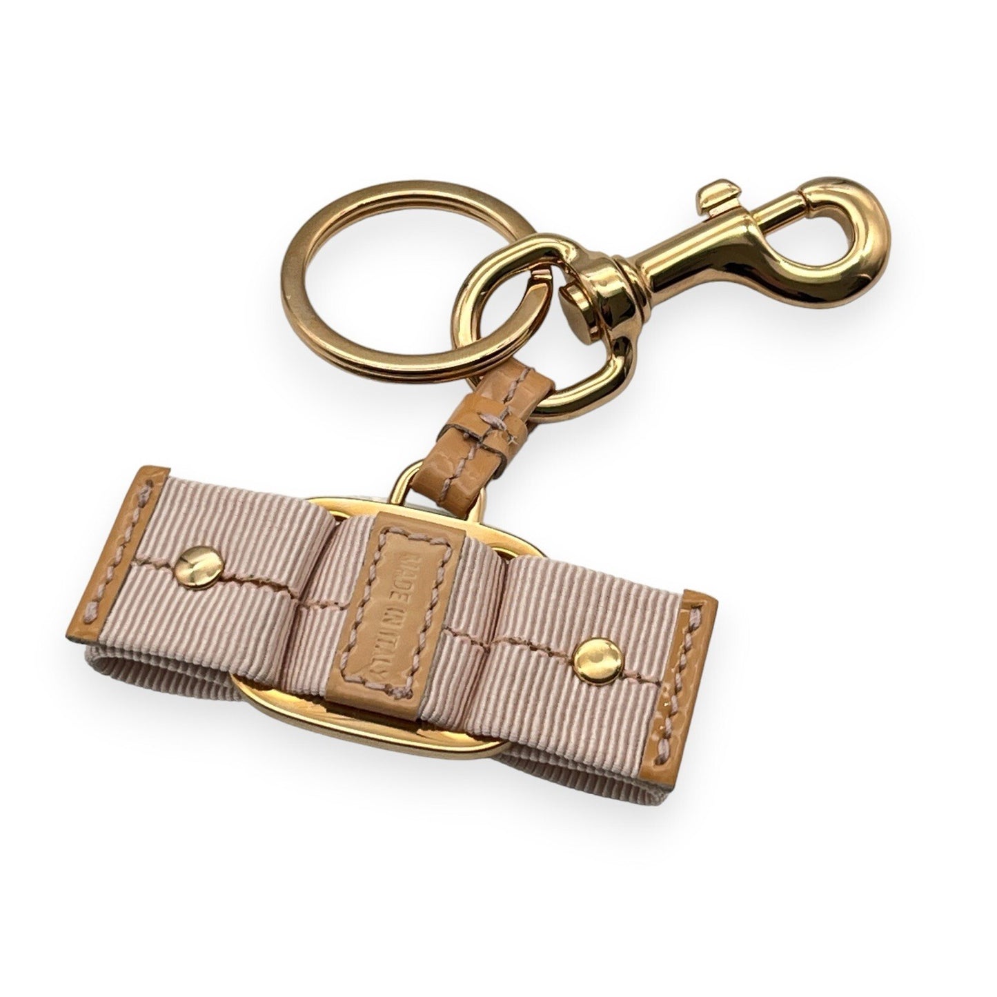 Salvatore Ferragamo Key Ring with Vara Charm in Light Pink w/ Original Box