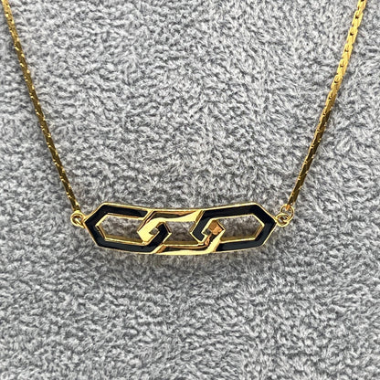 Givenchy GG Logo Pendant Necklace in Gold-Tone