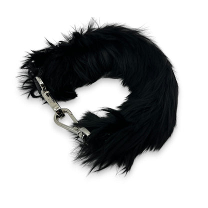 Fendi Strap You Mini Short Fur Bag Strap Black w/ Dust Bag