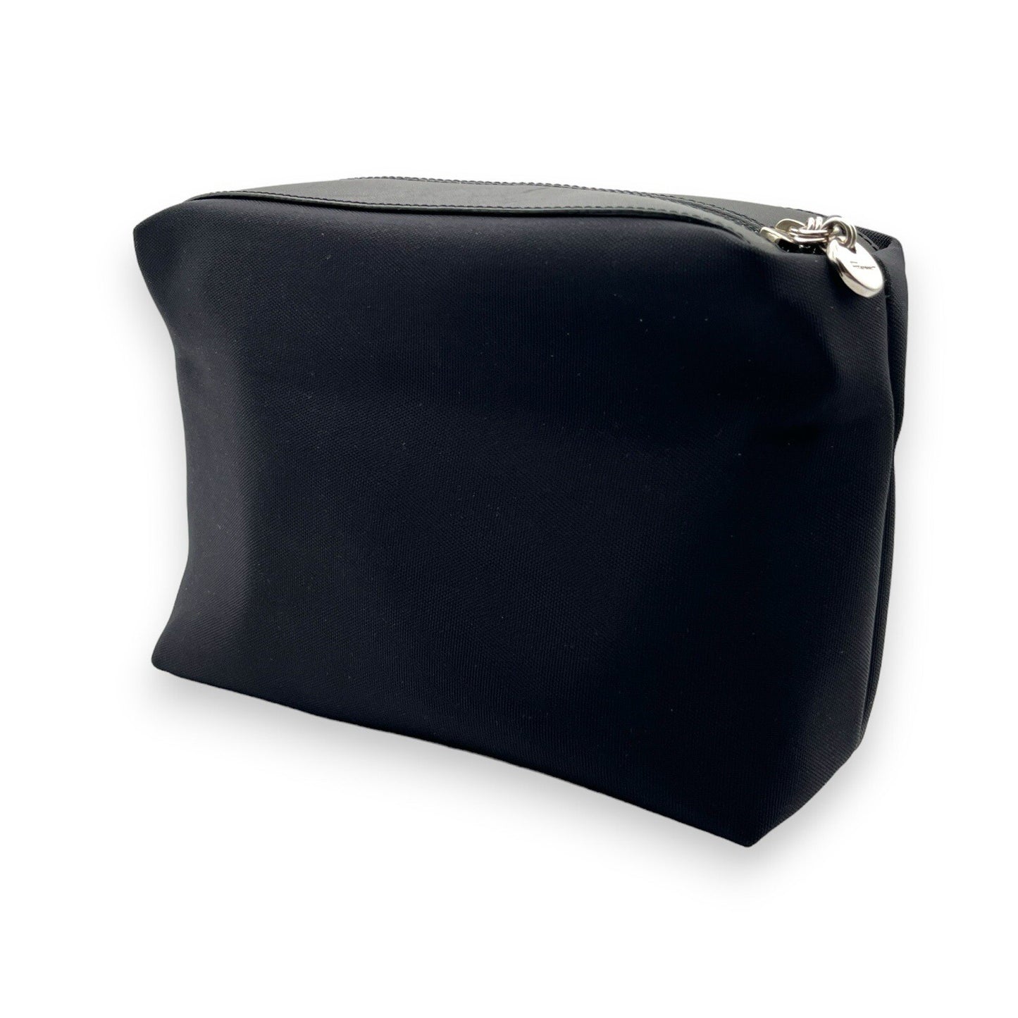 Salvatore Ferragamo Fabric and Leather Pouch in Black