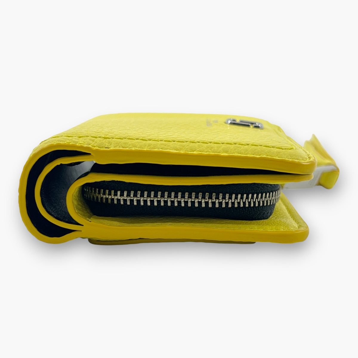 Marc Jacobs Bifold Wallet Wristlet Zip Coin Pocket Yellow Leather M0015122