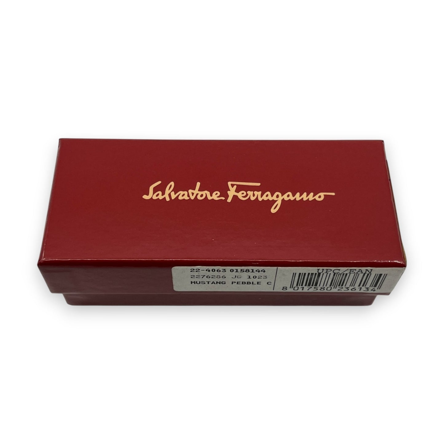 Salvatore Ferragamo Gold-Tone Gancini Key Ring Charm Dark Brown Leather w/ Box