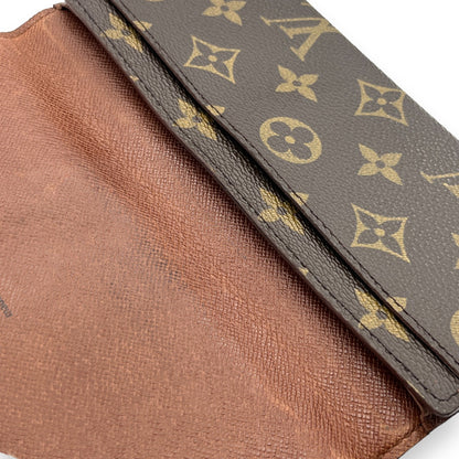 Louis Vuitton Portefeuille 3 Cult Credit M61818 Monogram Long Leather Wallet