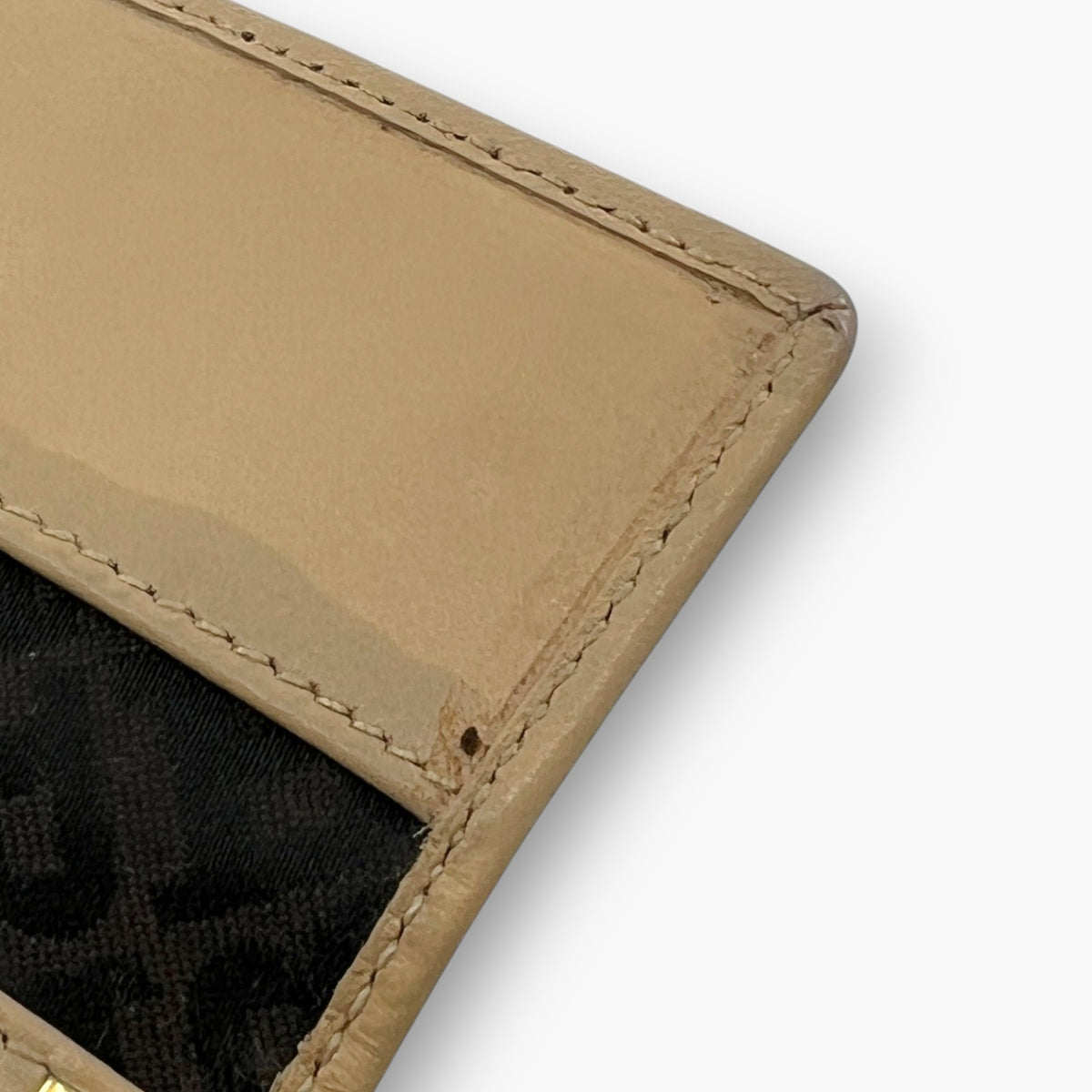 BALLY Leather Key Case 6 Hooks Beige Gold Tone Logo Made in Italy