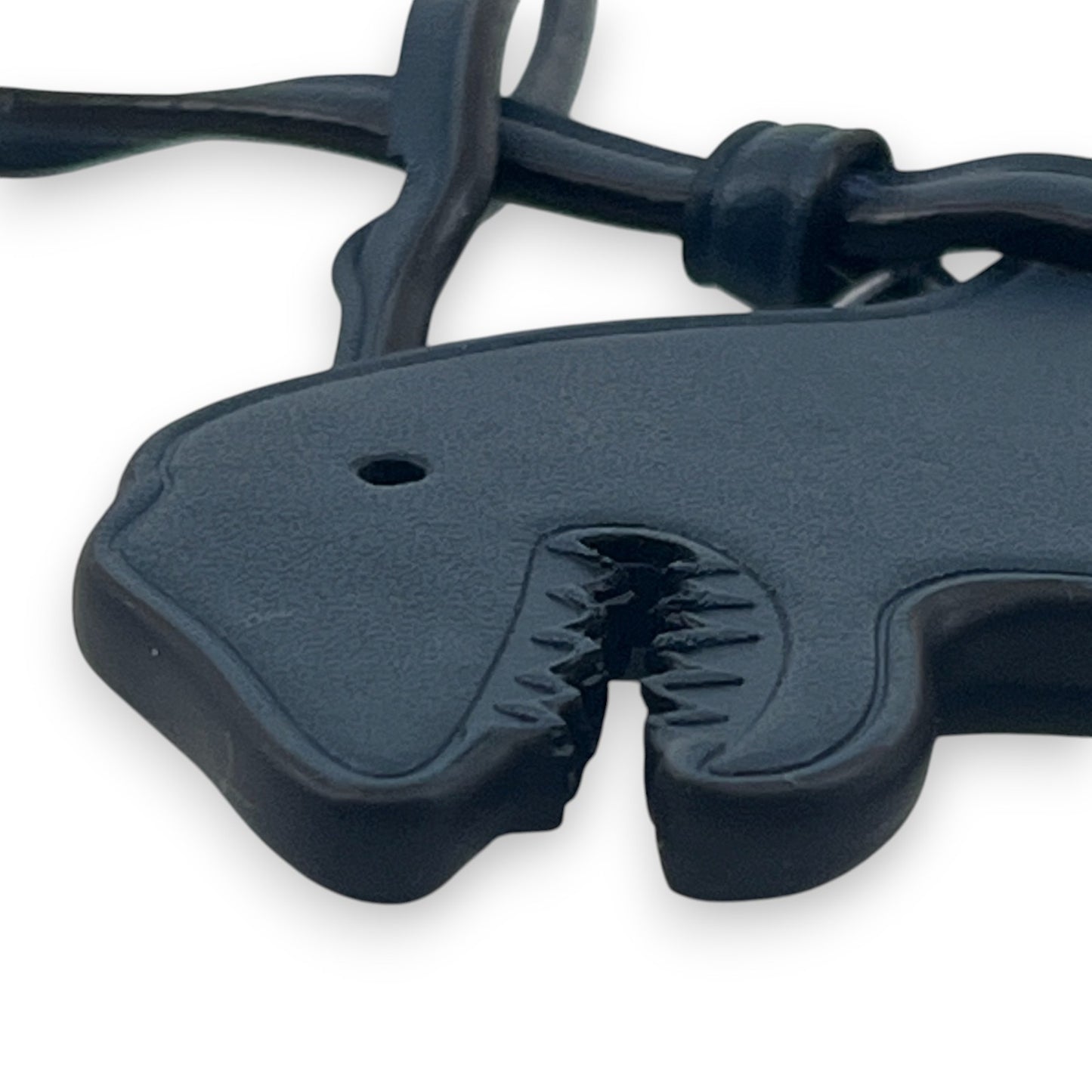 Coach Rexy Dinosaur Bag Charm Keychain Dark Blue Leather C6294G