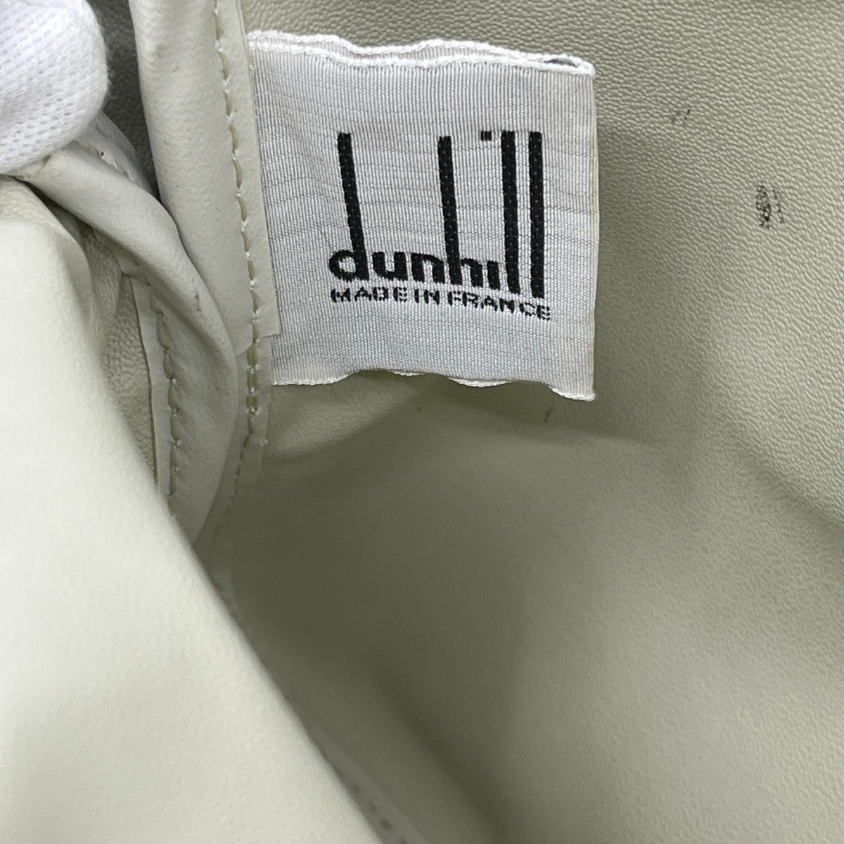 dunhill Clutch Bag Second Bag Black Canvas Leather Made in France