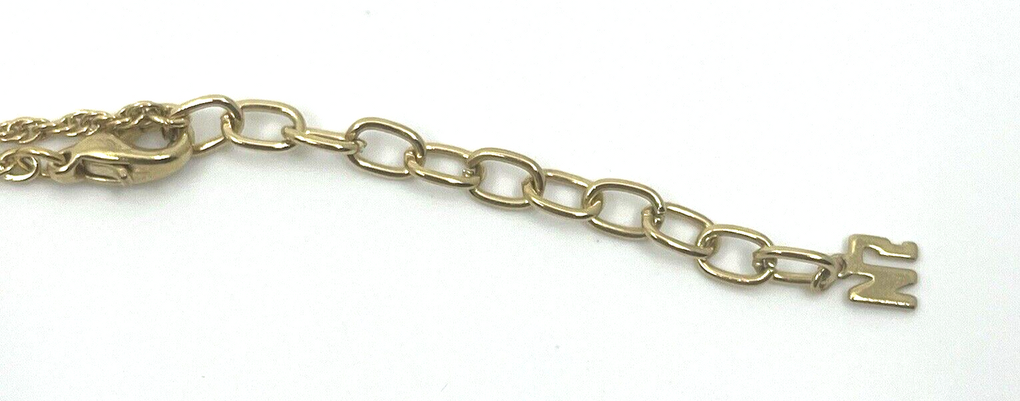 Nina Rich Leather Shoulder Bag Brown Key Case Necklace 3 Set