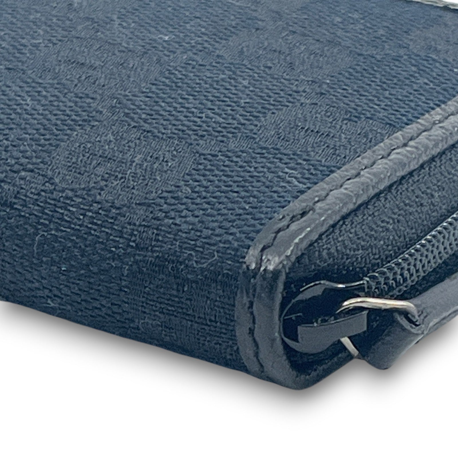 Gucci GG Canvas Coin Purse Black Leather Trim Compact w/ Box