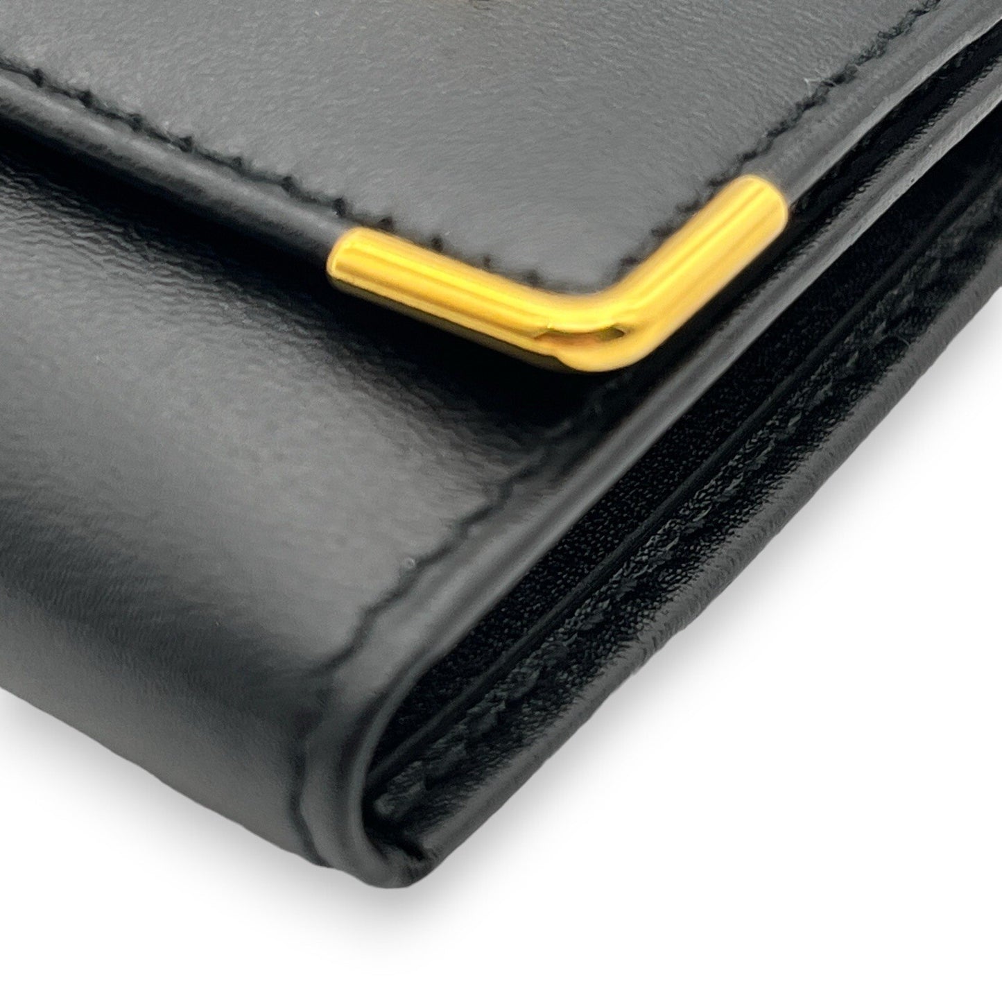 dunhill London Leather Key Case 6 Rings Black w/ Box & Dust Bag