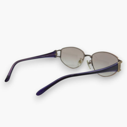 Yves Saint Laurent YSL Sunglasses 31-0049 Gold Purple Titanium Frame Japan Case