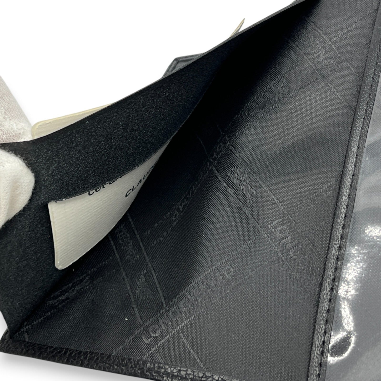 Longchamp Leather Card Holder Black with Box