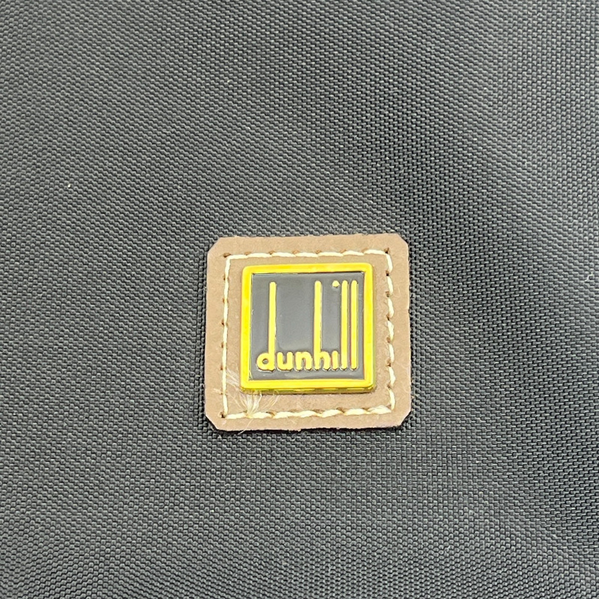 dunhill Clutch Bag Second Bag Black Canvas Leather Made in France
