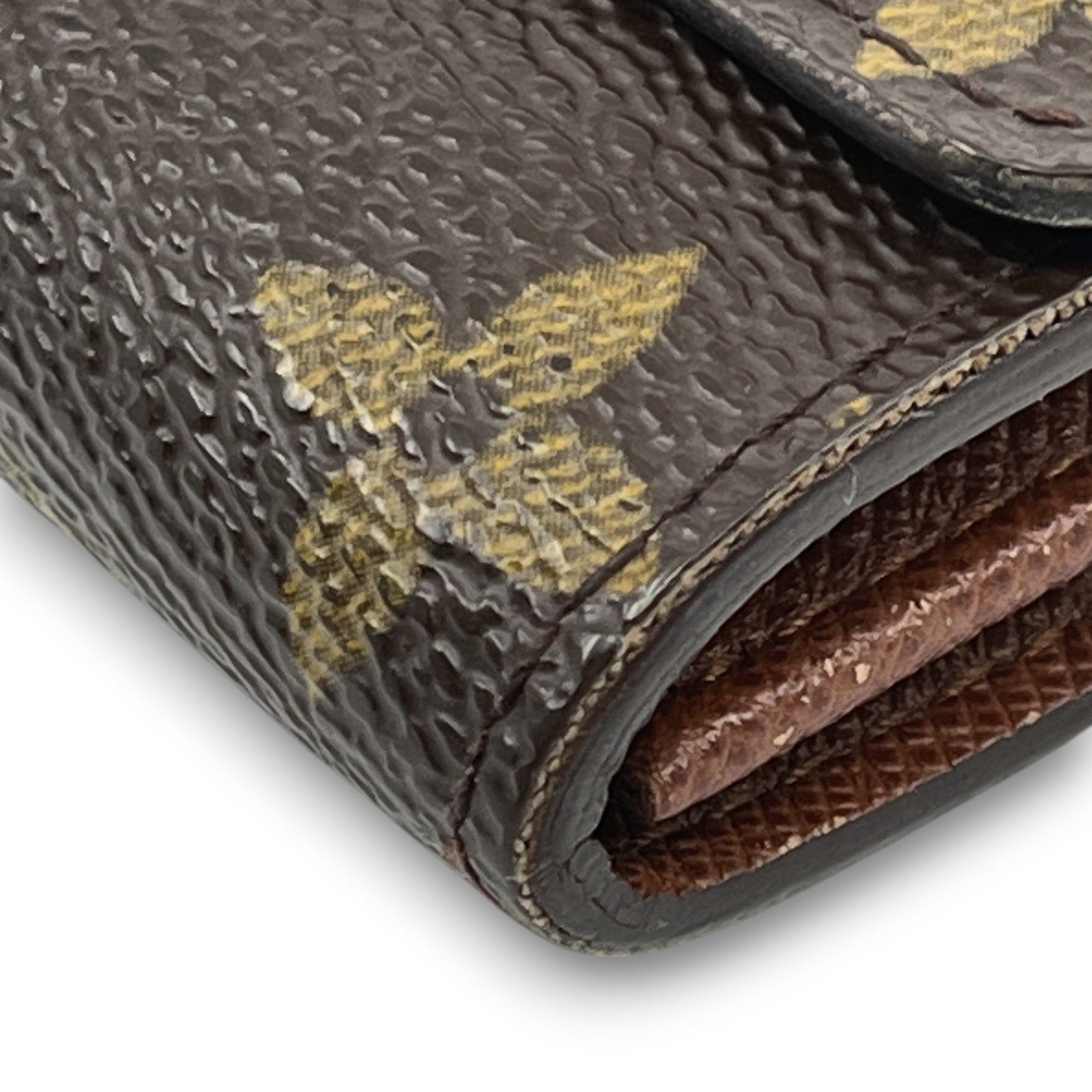 Louis Vuitton Monogram Porte Monnaie Zip Wallet Brown