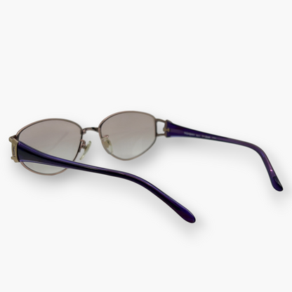 Yves Saint Laurent YSL Sunglasses 31-0049 Gold Purple Titanium Frame Japan Case