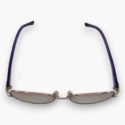 Yves Saint Laurent YSL Sunglasses 31-0049 Gold Purple Titanium Frame Japan Case