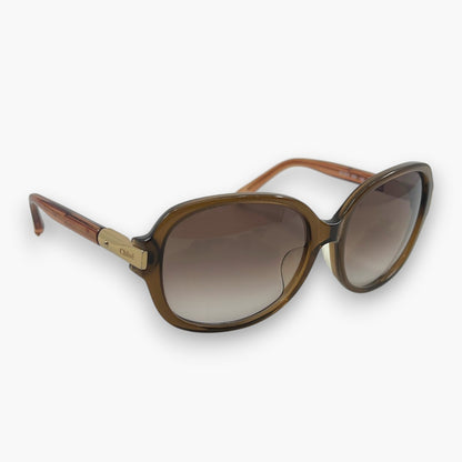 Chloe Sunglasses CL2218 C02 Brown Made in France W/ Full Box Set Card
