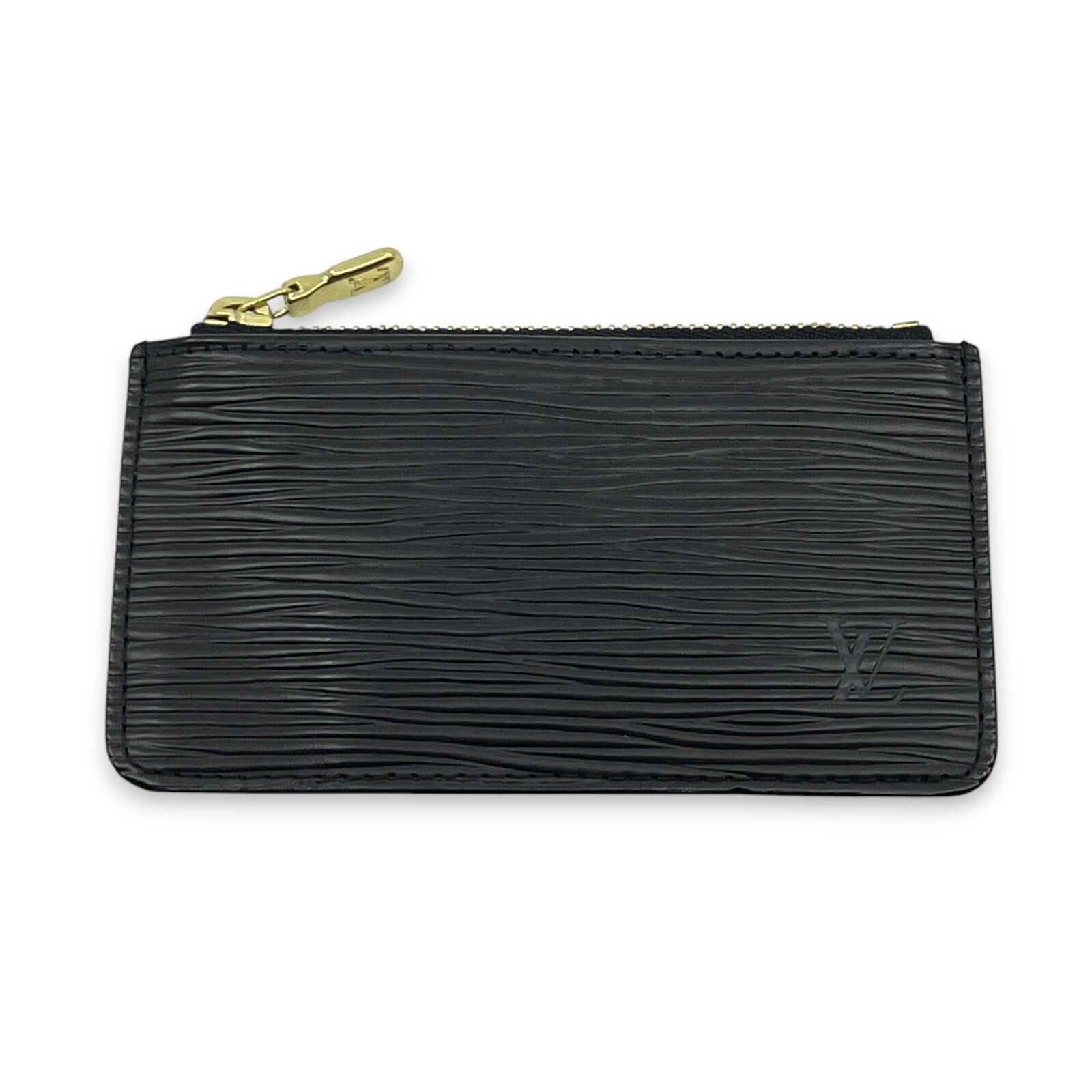 Louis Vuitton Epi Pochette Cles Leather Wallet Coin Purse Black