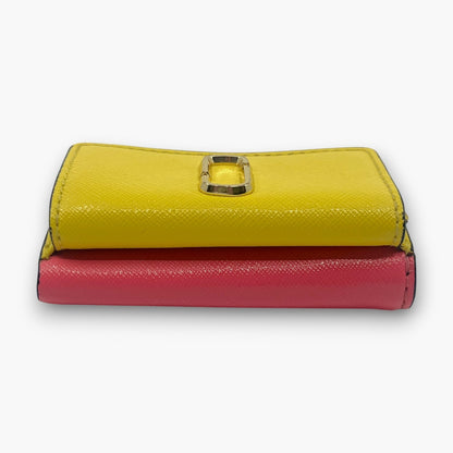 Marc Jacobs Wallet M0013597 Pink Yellow Leather Trifold
