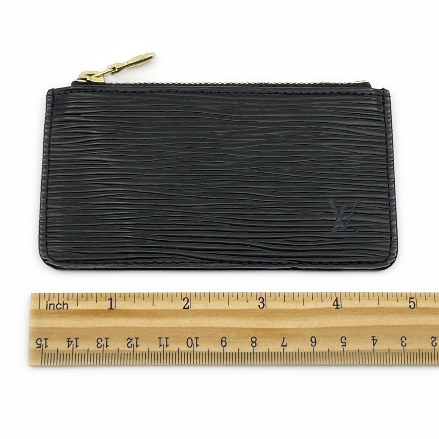 Louis Vuitton Epi Pochette Cles Leather Wallet Coin Purse Black