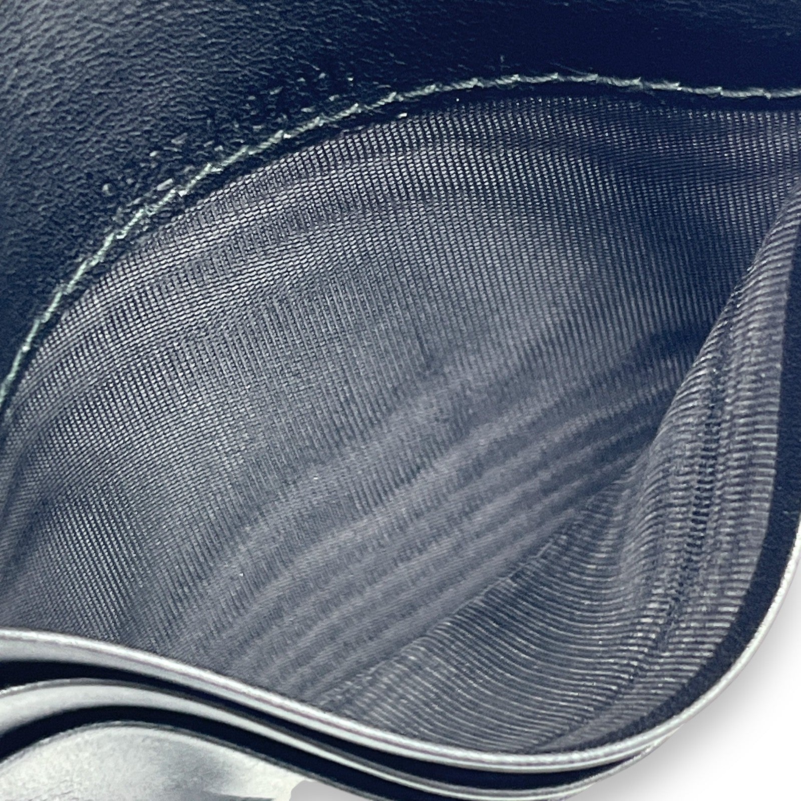 Gucci GG Canvas Card Holder Navy with Matching Leather Trim w/ Box