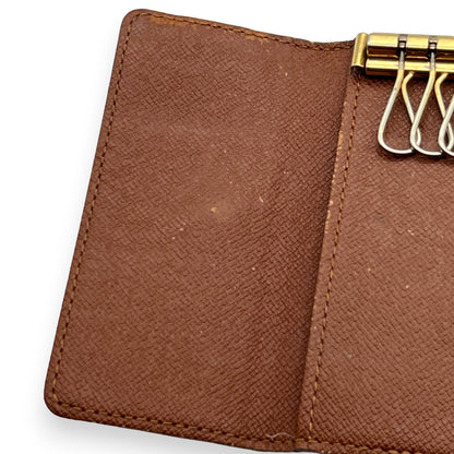 Louis Vuitton Monogram Minlan Multicles 4 Hooks Key Case Brown