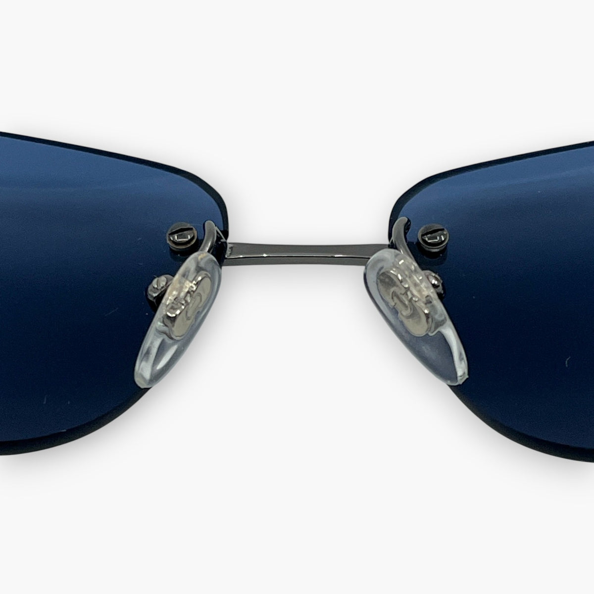 Salvatore Ferragamo Blue Rimless Sunglasses Model 1044 Made in Italy