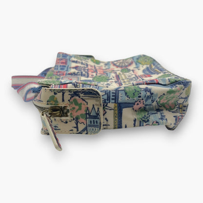 Cath Kidston Mini Shoulder Bag London Cityscape Scenery Pattern Oilcloth Blue