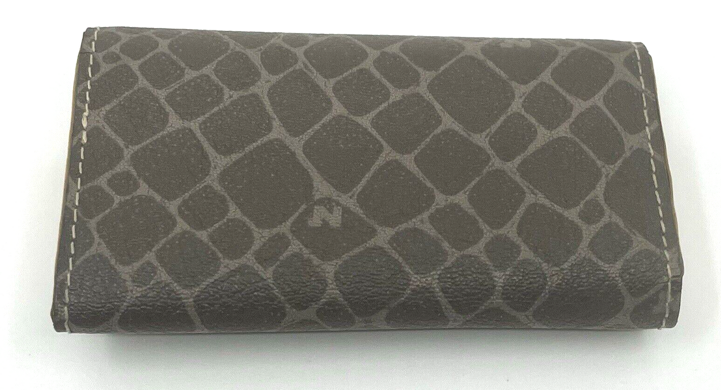 Nina Rich Leather Shoulder Bag Brown Key Case Necklace 3 Set