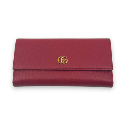 Gucci GG Marmont Continental Wallet in Red Leather