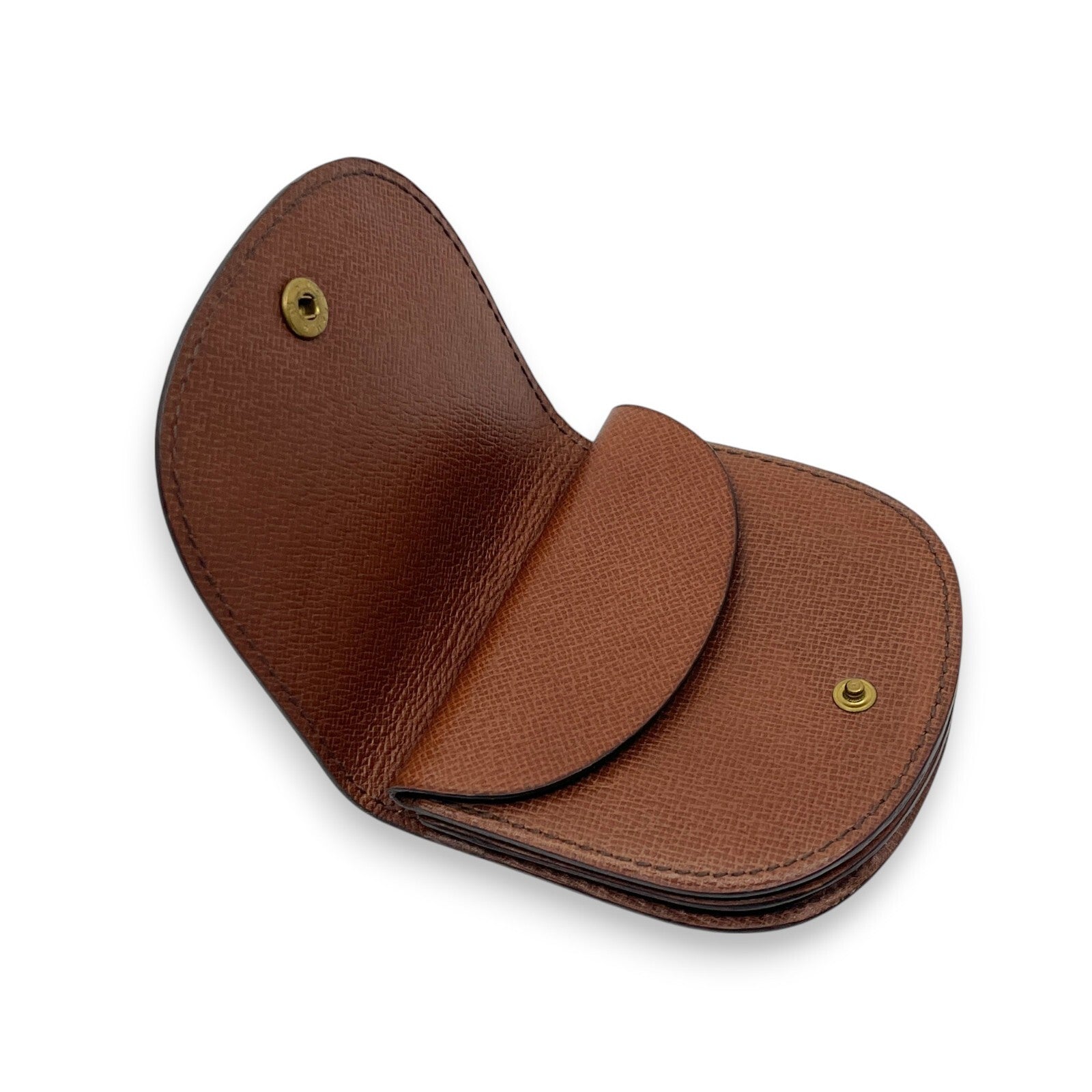 Louis Vuitton Monogram Porte-Monnaie Gousset Coin Purse Brown