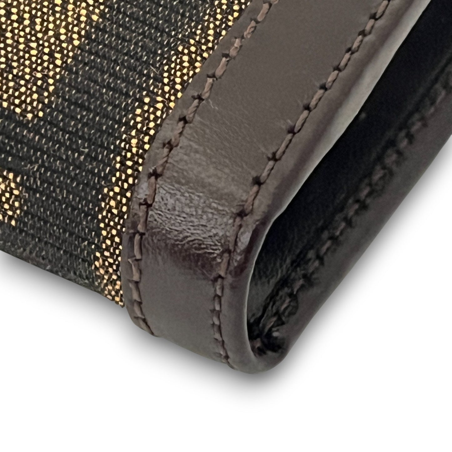 Fendi Zucca  Canvas Leather Bifold Wallet in Brown /w Box