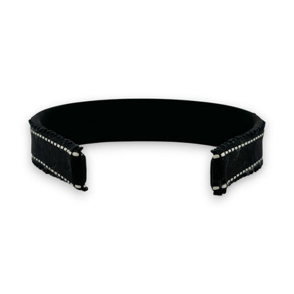 Salvatore Ferragamo Vara Ribbon Black Headband Gold Plate Hair Accessory