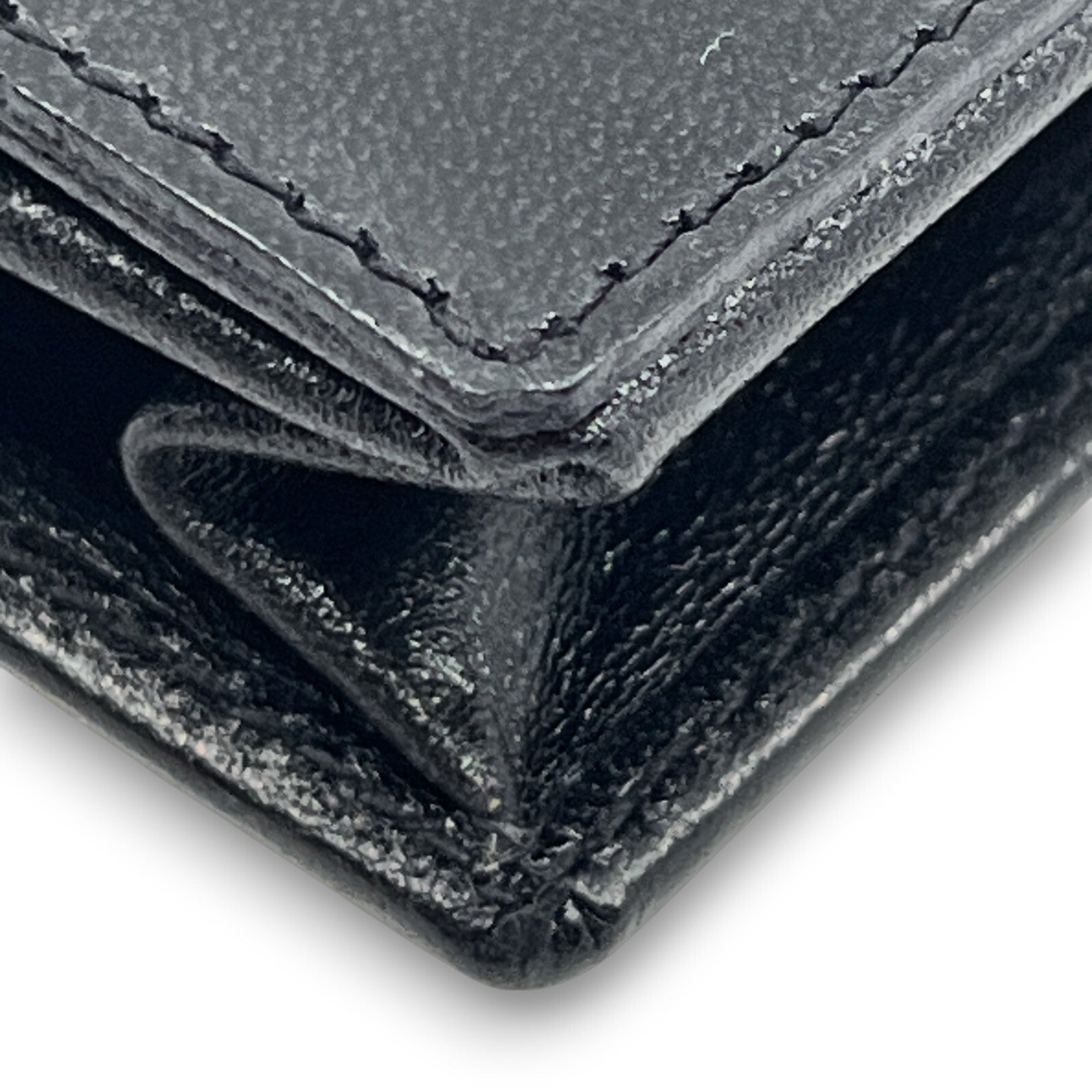 Bally Compact Leather Coin Wallet in Black w/ Box and Dust Bag