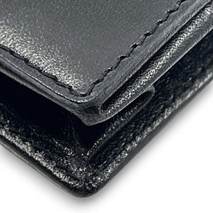 Bally Compact Leather Coin Wallet in Black w/ Box and Dust Bag