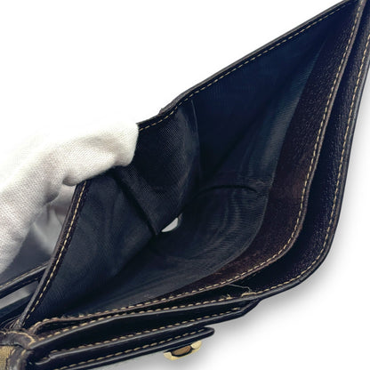 Gucci GG Canvas Bifold Wallet Brown Leather Trim w/ Box