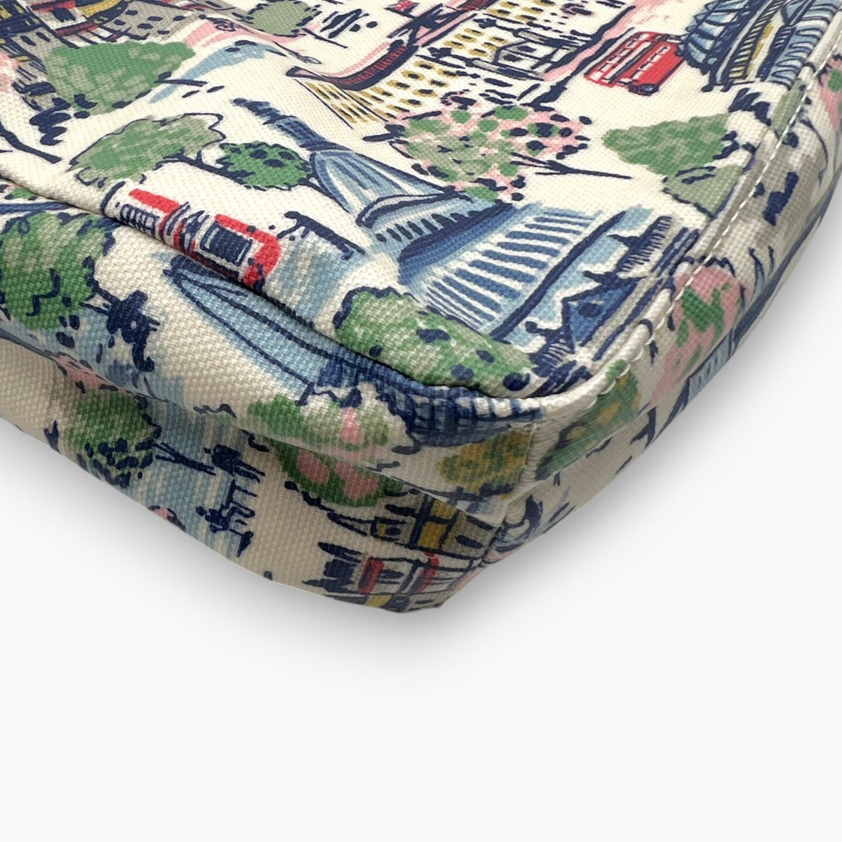 Cath Kidston Mini Shoulder Bag London Cityscape Scenery Pattern Oilcloth Blue