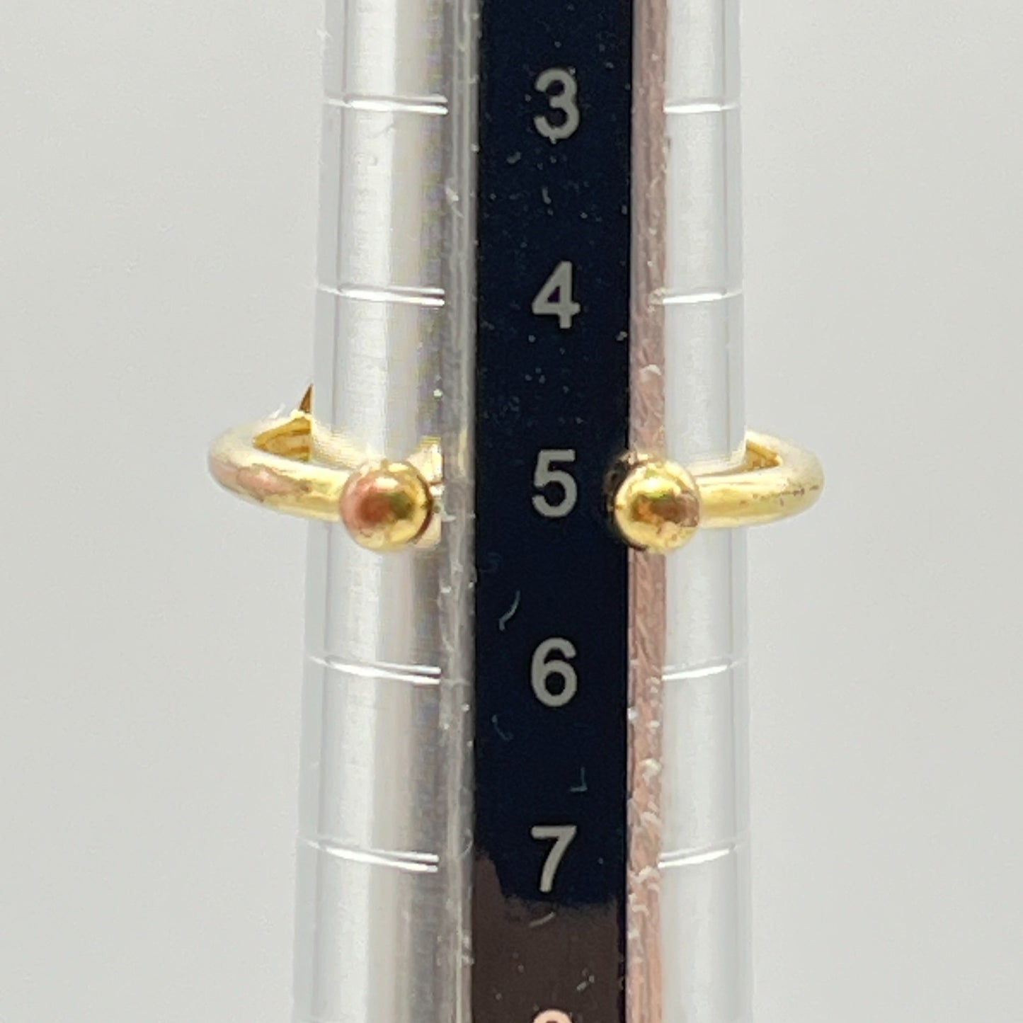 Louis Vuitton Monogram Flower Resin Ring Gold Tone Size US 3.5 (Japan 5) Pinky