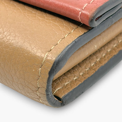 Louis Vuitton Portefeuille Lockme II Long Wallet Pink Beige Leather