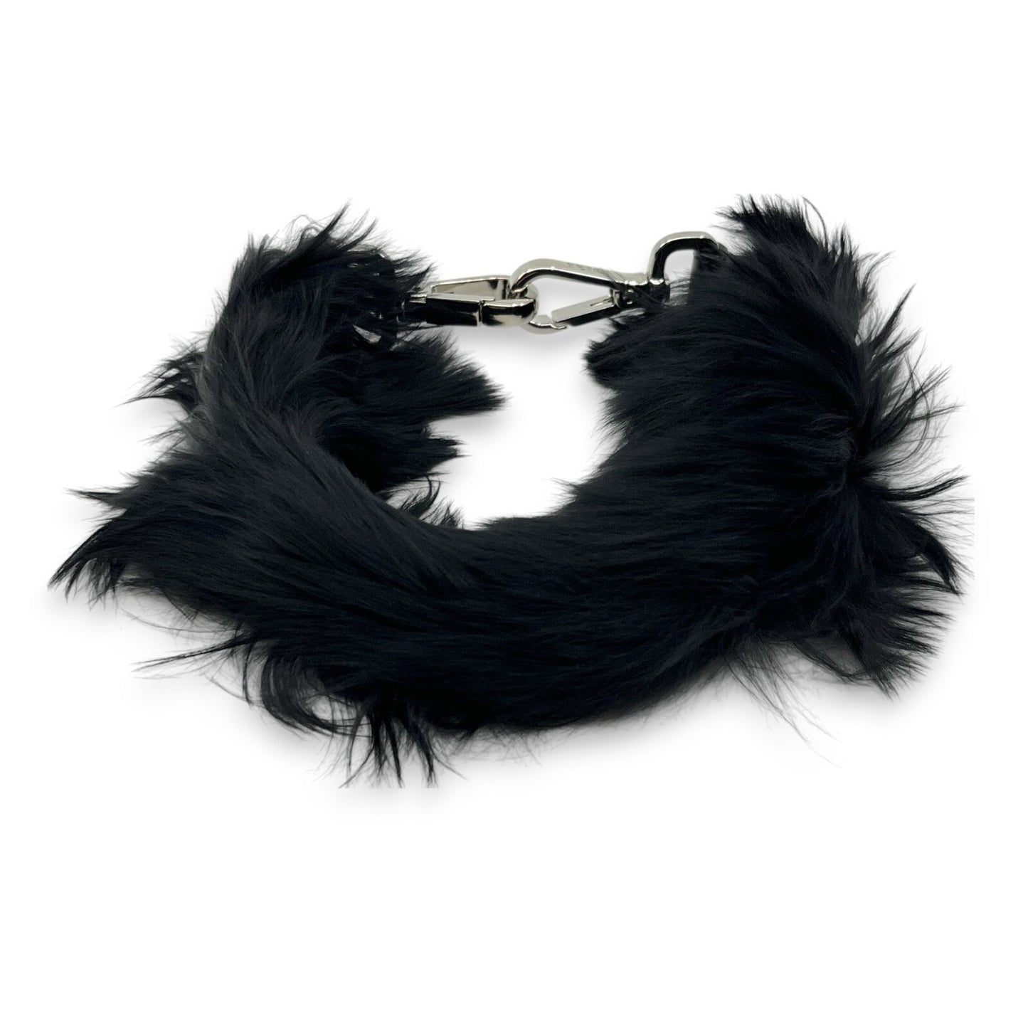 Fendi Strap You Mini Short Fur Bag Strap Black w/ Dust Bag