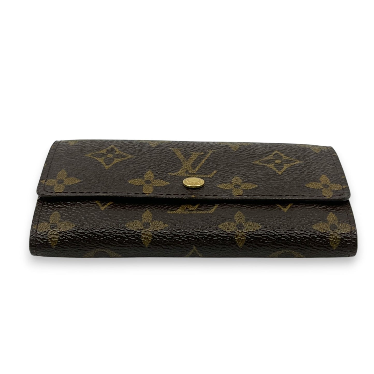 Louis Vuitton Monogram Porte Monnaie Zip Wallet Brown
