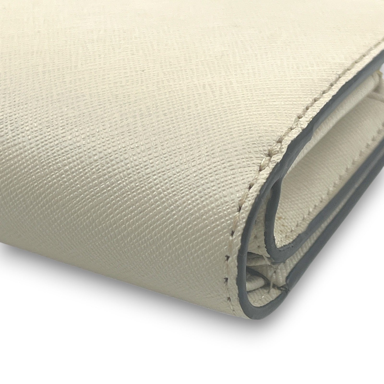 Michael Kors White Leather Compact Bifold Wallet