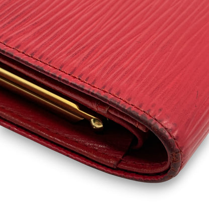 Louis Vuitton Epi Porto Monet Billet Viennois Compact Wallet in Red