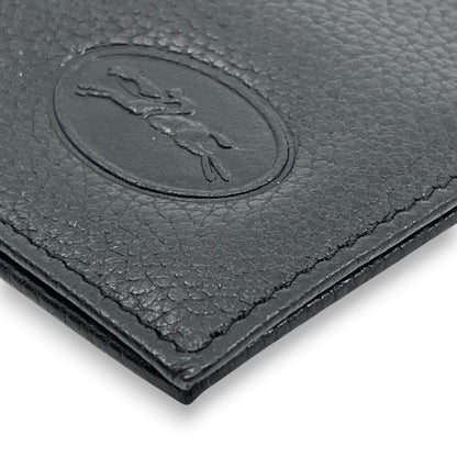 Longchamp Leather Card Holder Black with Box
