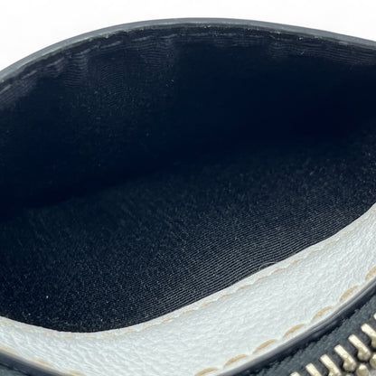 Marc Jacobes Leather Top Zip Coin Purse and Card Case in Gray